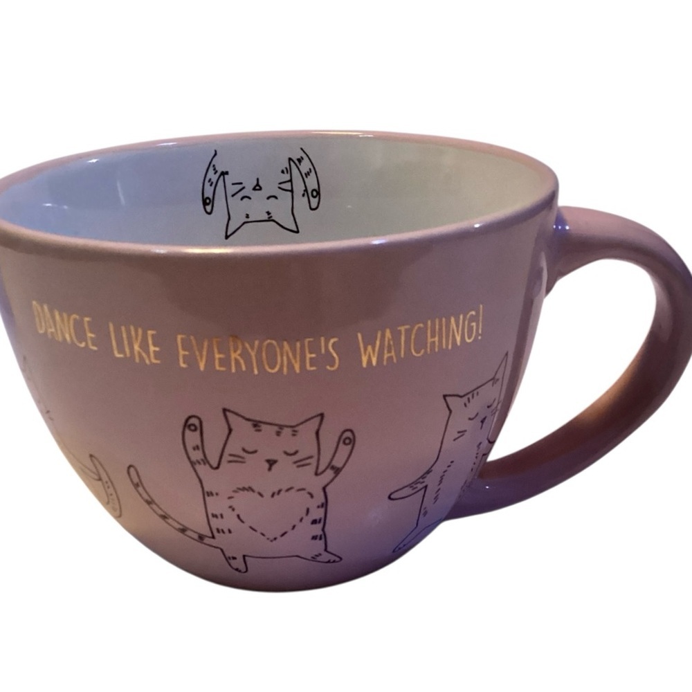 Cat Mug Cup Bowl Extra Large “Dance Like Everyone's Watching”